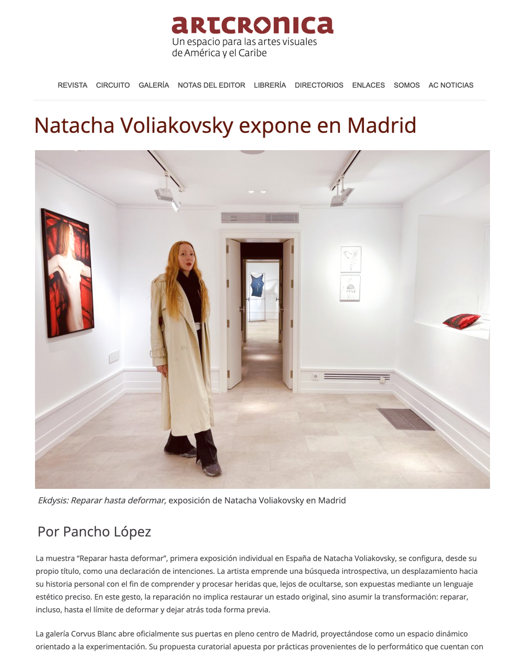 Natacha Voliakovsky expone en Madrid