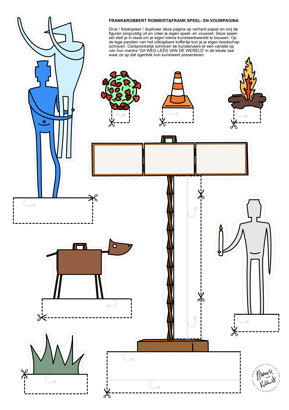 Cut-Out page: GO AWAY SORROW OF THE WORLD by Frank&Robbert Robbert&Frank