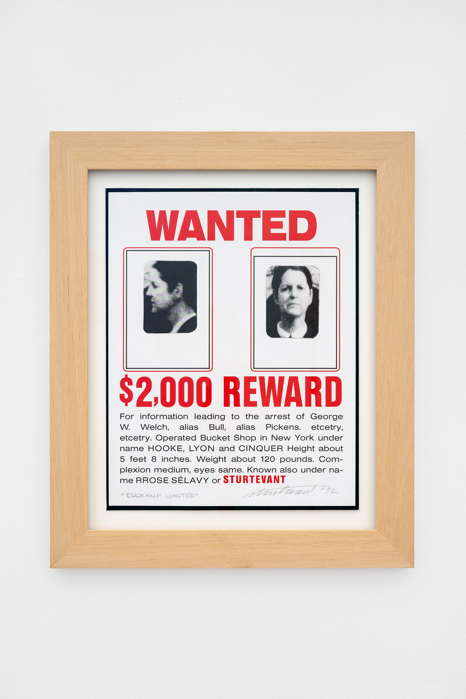 Image gallery Duchamp Wanted by Sturtevant