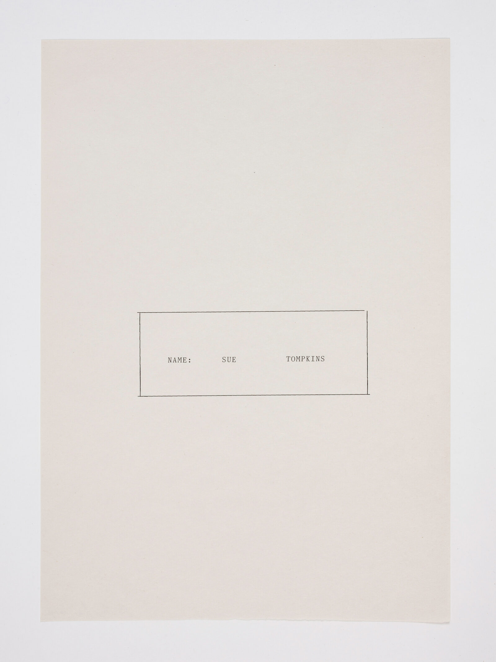 Image gallery NAME: SUE TOMPKINS by Sue Tompkins