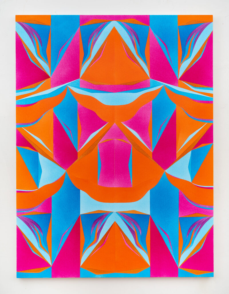 Featured artwork Bathers (Cyan Blue, Vat Orange, Quinacridone Magenta, Light Phthalo Blue & Permanent Violet) by Margaux Ogden