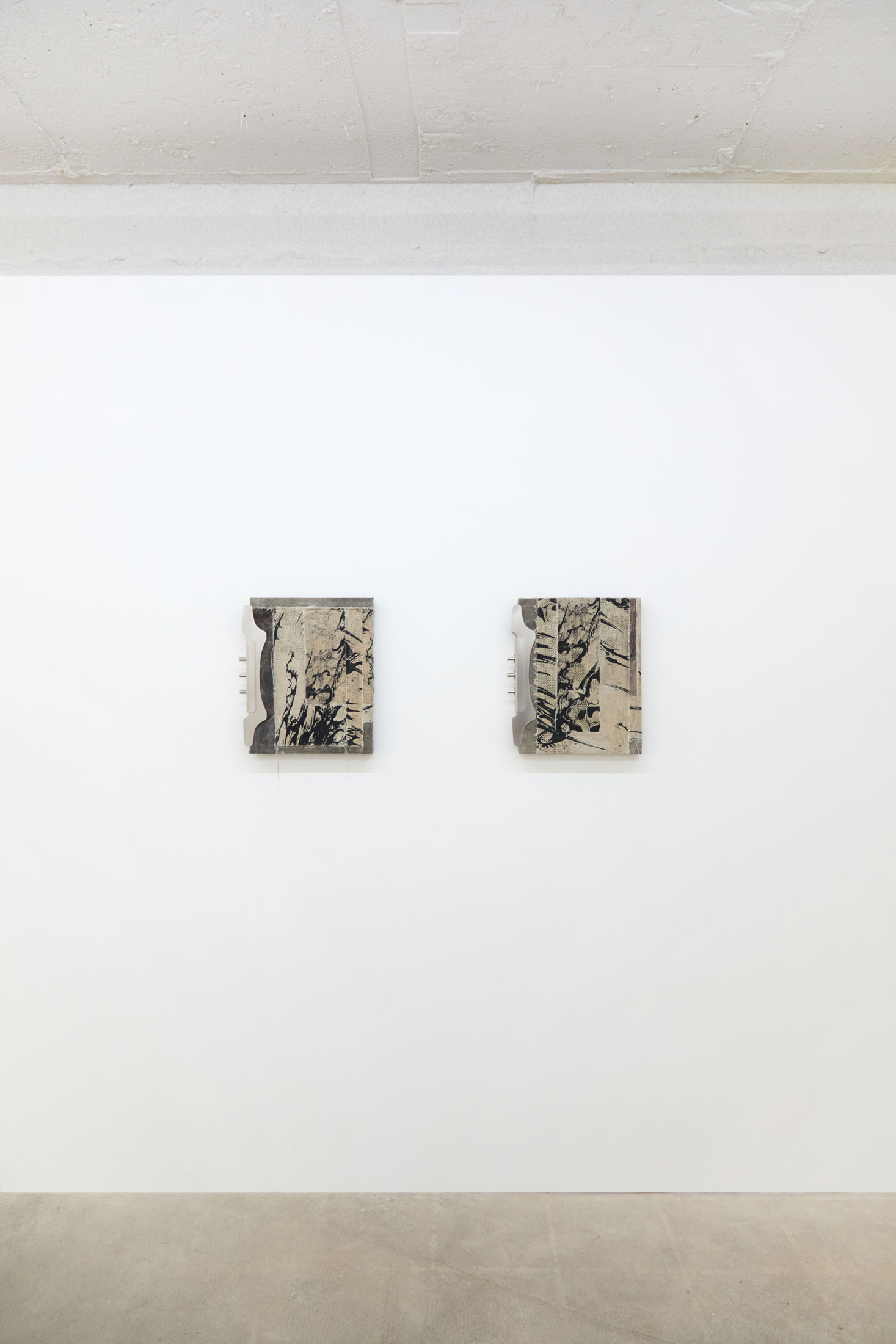 Untitled I & II (Clamped) – installation view