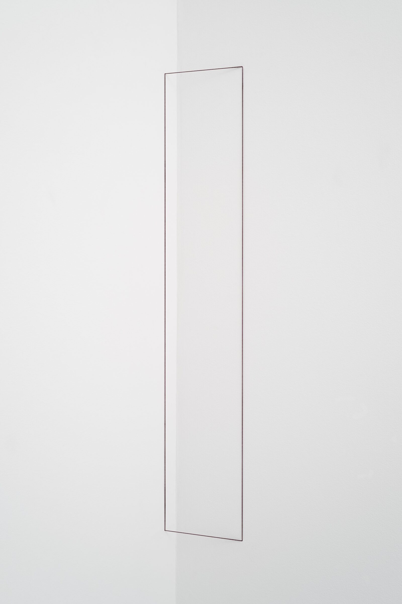 Violet Day-Glo Corner Piece by Fred Sandback