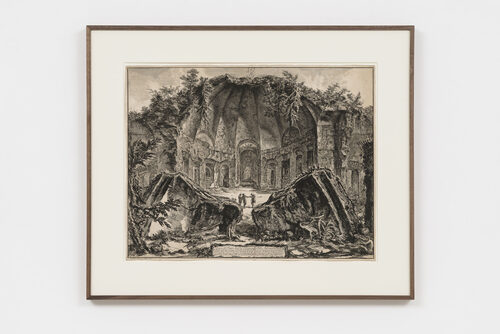 View featured artwork Capricci (Avanzi del Tempio del Dio Canopo nella Villa Adriana in Tivoli da Giovanni Battista Piranesi) by Luca Vitone
