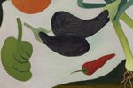 Aubergines, piments et poireaux by Jean Hugo – detail view