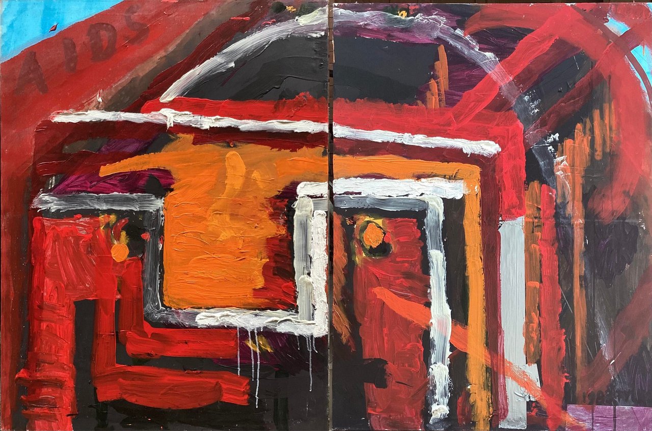 Image gallery AIDS Painting, Diptych by Stanislav Filko