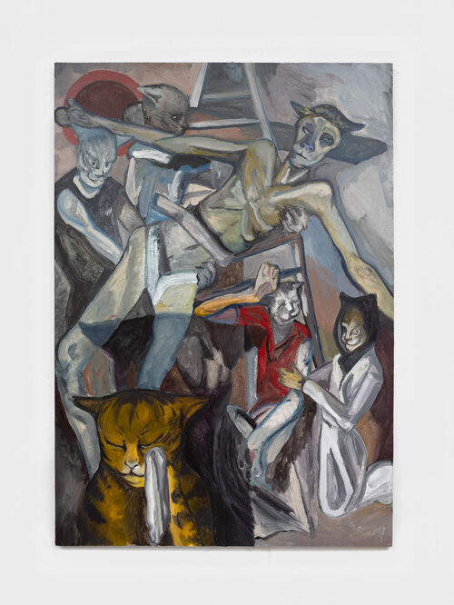 View featured artwork Cat Crying in Front of Max Beckmann’s “Descent from the Cross” (1917) by Philip Hinge