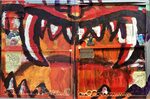 AIDS Painting, Diptych by Stanislav Filko – detail view
