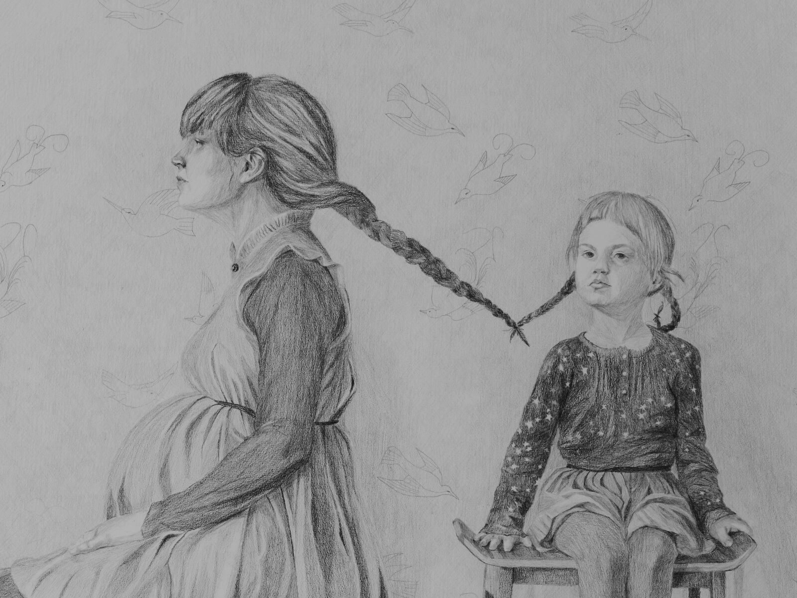 Image gallery Matrixial Narratives, polyptych, nine drawings, graphite on paper, each Ø 140 cm, 2011-2014 by Ines Matijević Cakić