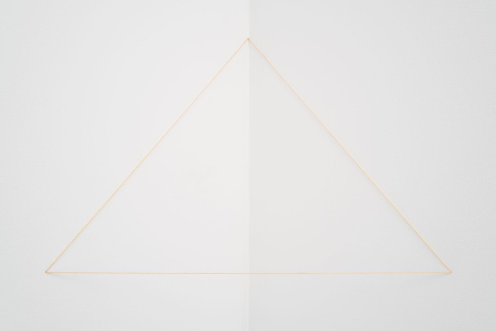 Untitled (Pink Triangle) by Fred Sandback