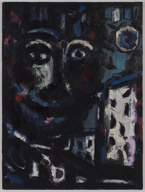 View featured artwork Head, self – blue by Helmut Middendorf