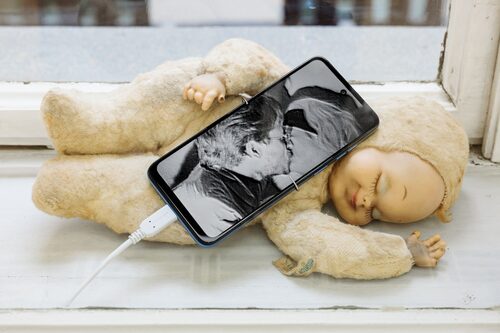 View featured artwork Old Baby (Reverse Kiss) by Nicole-Antonia Spagnola