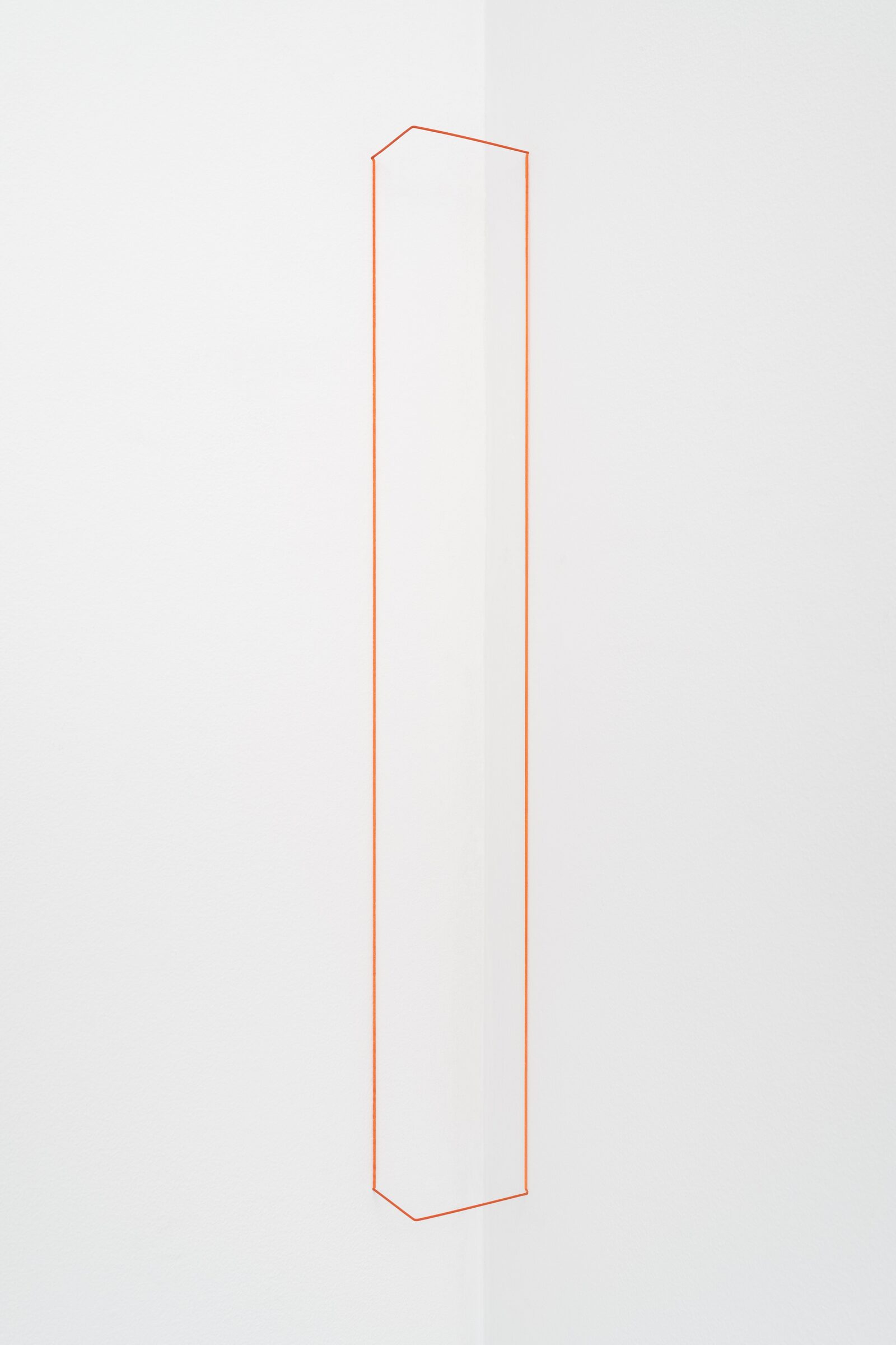 Orange Day-Glo Corner Piece by Fred Sandback