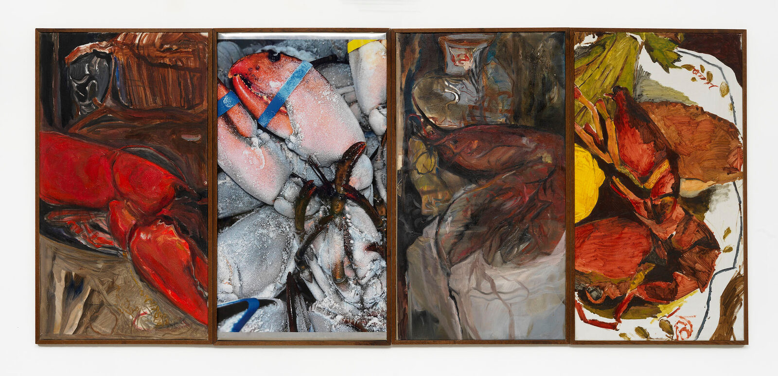 Image gallery Still life with frozen lobster – quadriptych