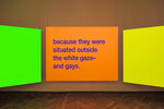 SM BNGRZ.04–06 by Tony Cokes – installation view