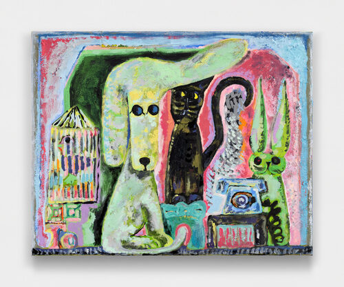 View featured artwork The Bird The Dog The Cat and the Rabbit by Karen Barbour