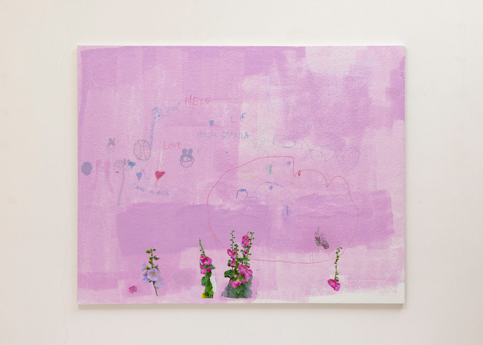 Image gallery Landscape with Hollyhocks by Torben Ribe