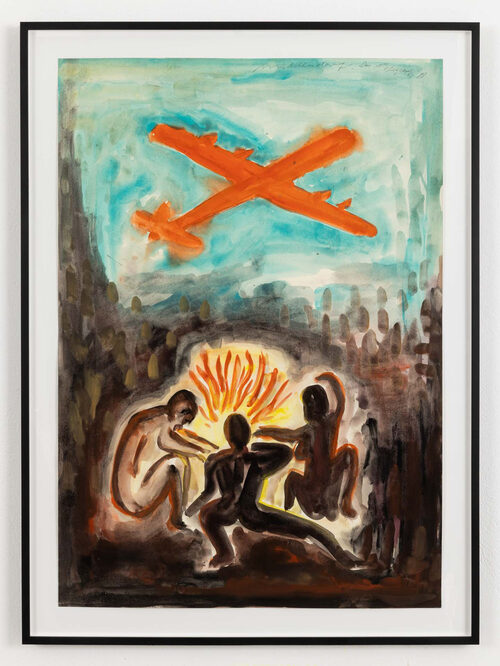 View featured artwork Das rote Flugzeug by Helmut Middendorf