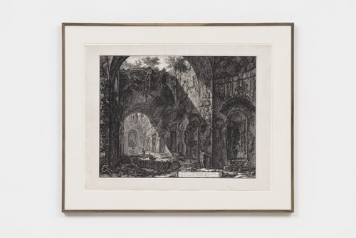View featured artwork Capricci (Interno del tempio D.° Canopo nella Villa Adriana disegnato da Giovanni Battista Piranesi) by Luca Vitone