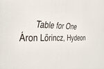Table for One