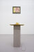 The candle is on the table